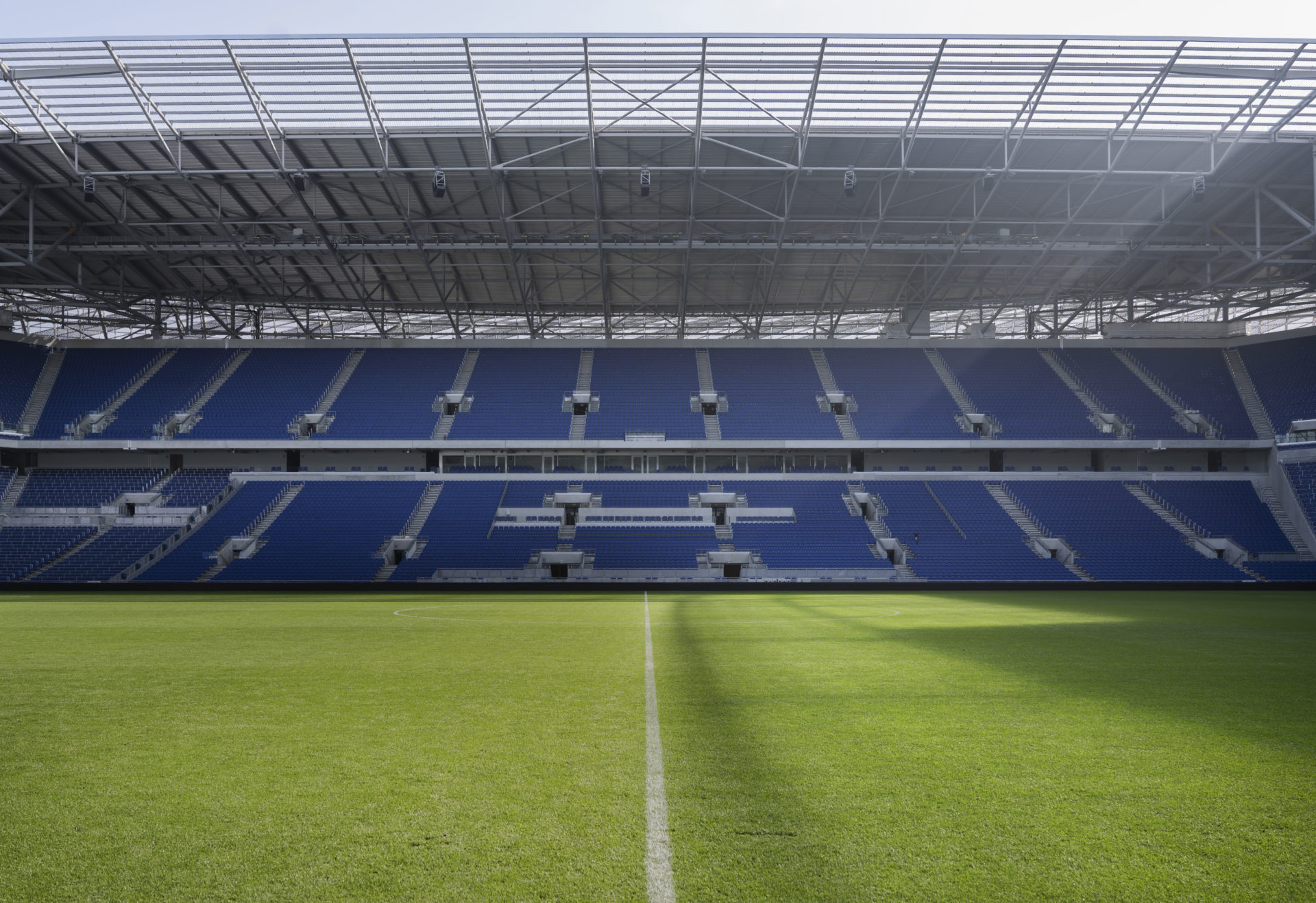 Views of Everton's Bramley-Moore Dock Stadium.