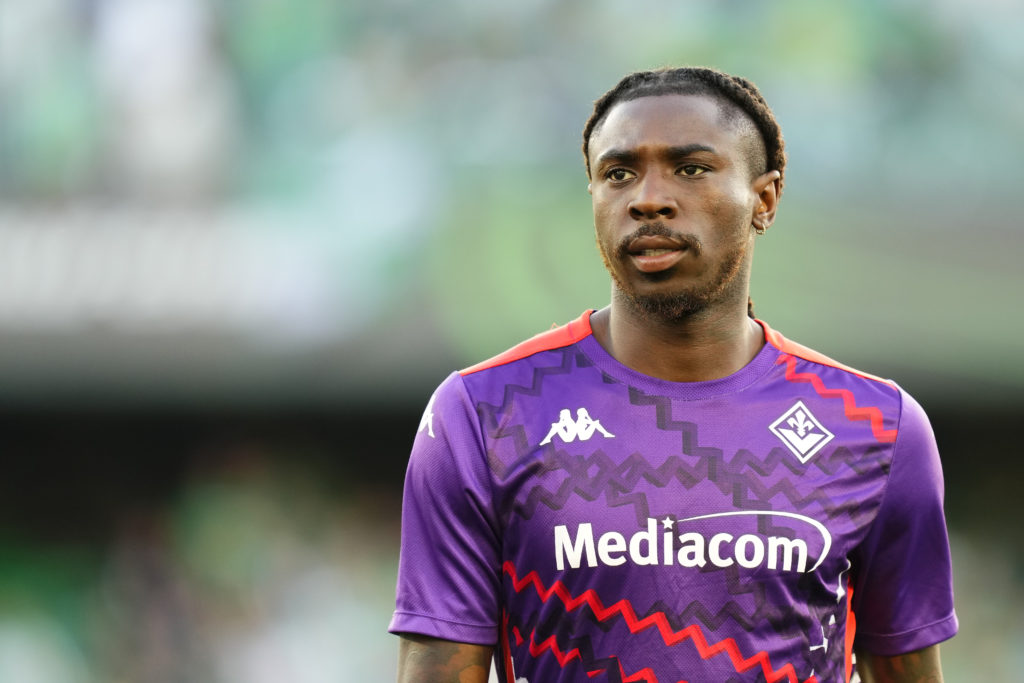 Moise Kean during the game between Fiorentina and Real Betis.
