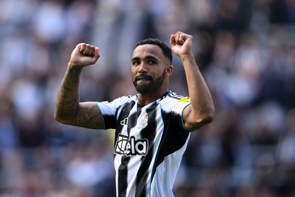 Callum Wilson playing for Newcastle United against Everton