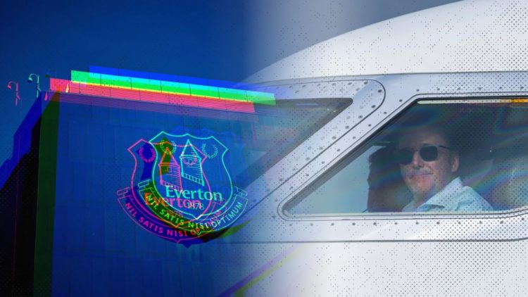A general exterior view of Goodison Park ahead of the Premier League match between Everton FC and Arsenal. AS Roma President Dan Friedkin is seen d...