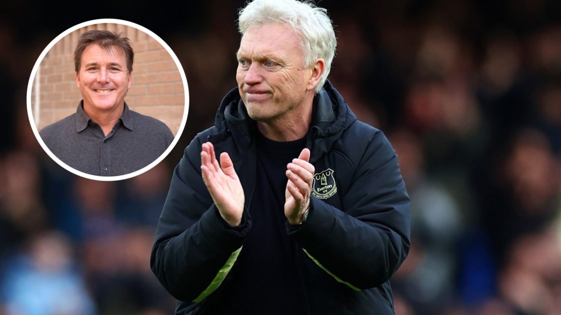 David Moyes claps the Everton fans following their victory against Tottenham Hotspur.