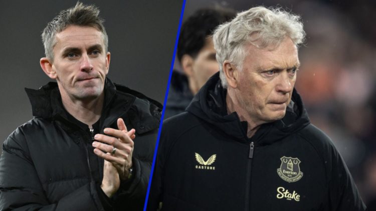 Split image of Ipswich Town manager, Kieran McKenna and Everton manager David Moyes in 2025.