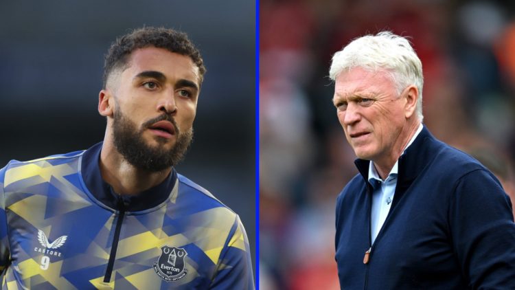 David Moyes watches on as Everton beat Nottingham Forest. Dominic Calvert-Lewin warms up for an Everton game.