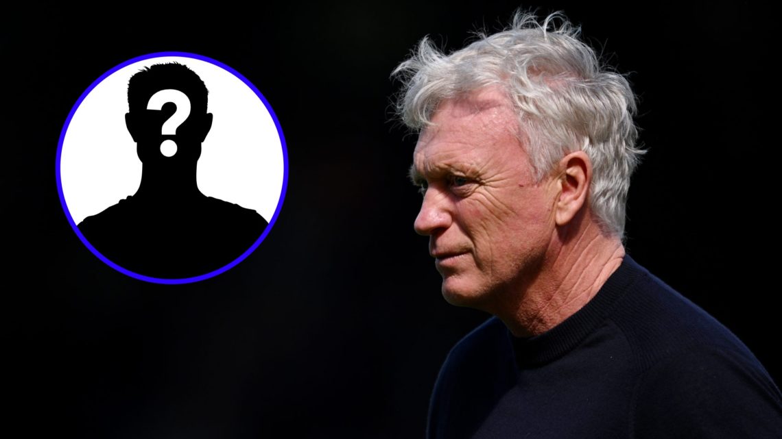 Everton manager David Moyes looks on (right), mystery player (inset)