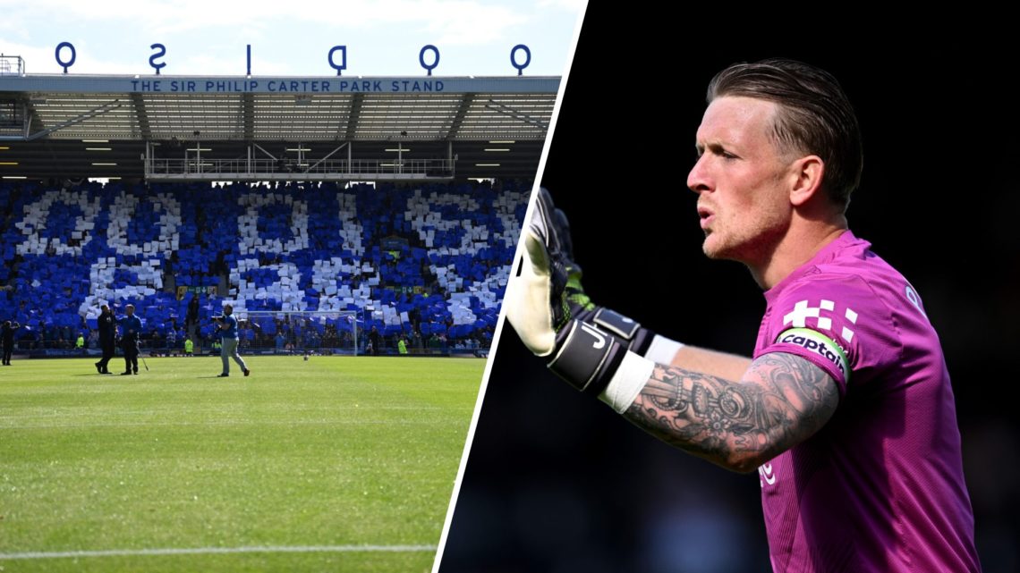 Jordan Pickford shouts at his defence as Everton take three points off Fulham at Craven Cottage.