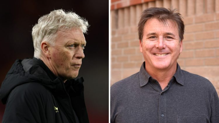 Everton manager David Moyes (left), Everton owner Dan Friedkin (right)