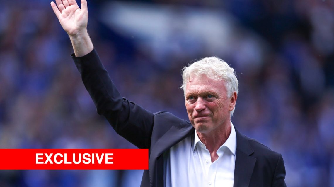 Everton manager David Moyes waving to fans. Exclusive image banner.