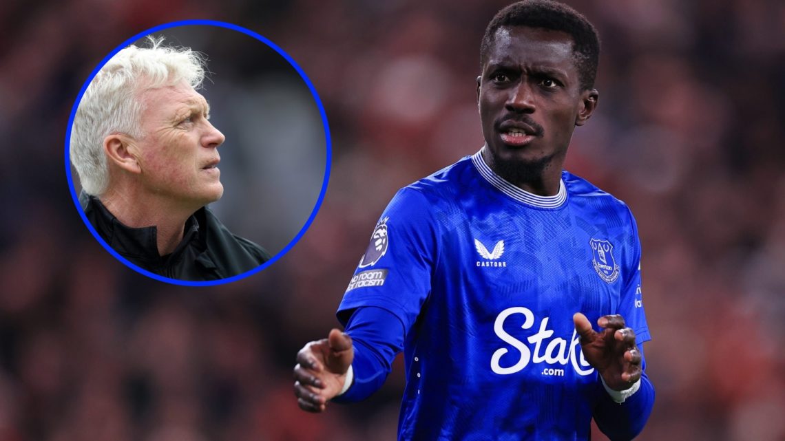 Idrissa Gana Gueye plays for Everton in the Premier League. David Moyes looks up at the Everton fans as they face Newcastle United.