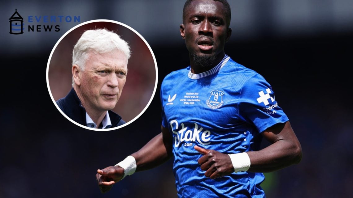Idrissa Gana Gueye plays for Everton in their final game at Goodison Park vs Southampton.