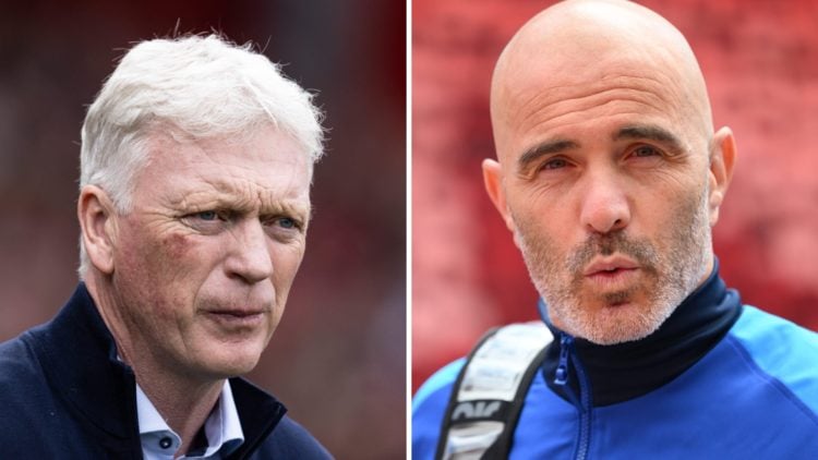 Everton manager David Moyes and Chelsea boss Enzo Maresca.