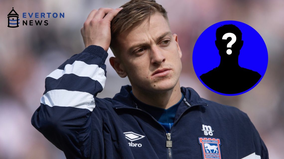 Liam Delap prepares for a Premier League game as an Ipswich Town player.