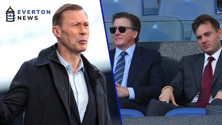 Split image of Everton legend Duncan Ferguson and The Friedkins, owners of Everton.