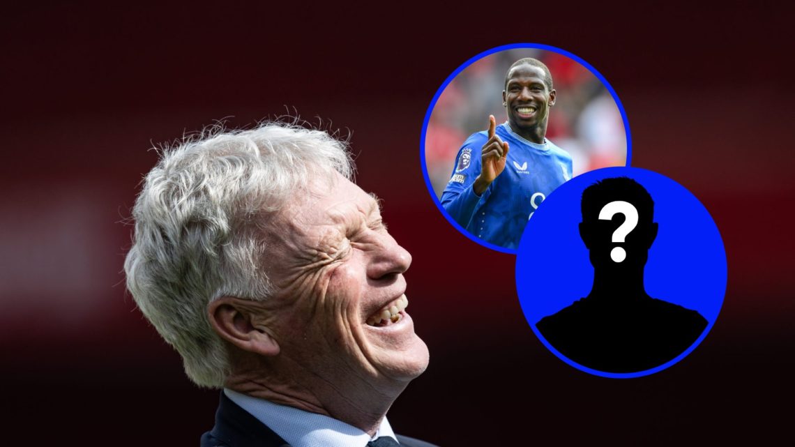David Moyes laughs as Everton beat Nottingham Forest. Abdoulaye Doucoure celebrates with Everton fans following his goal vs Nottingham Forest.