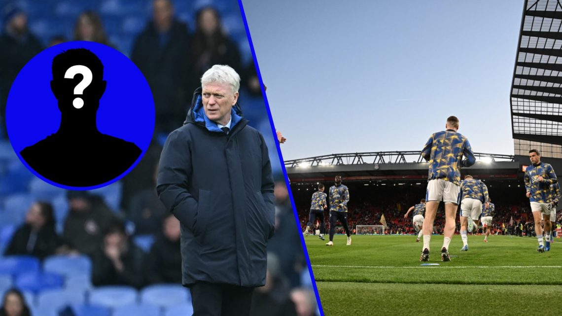 David Moyes stands on the Goodison Park touchline as Everton beat Tottenham Hotspur.