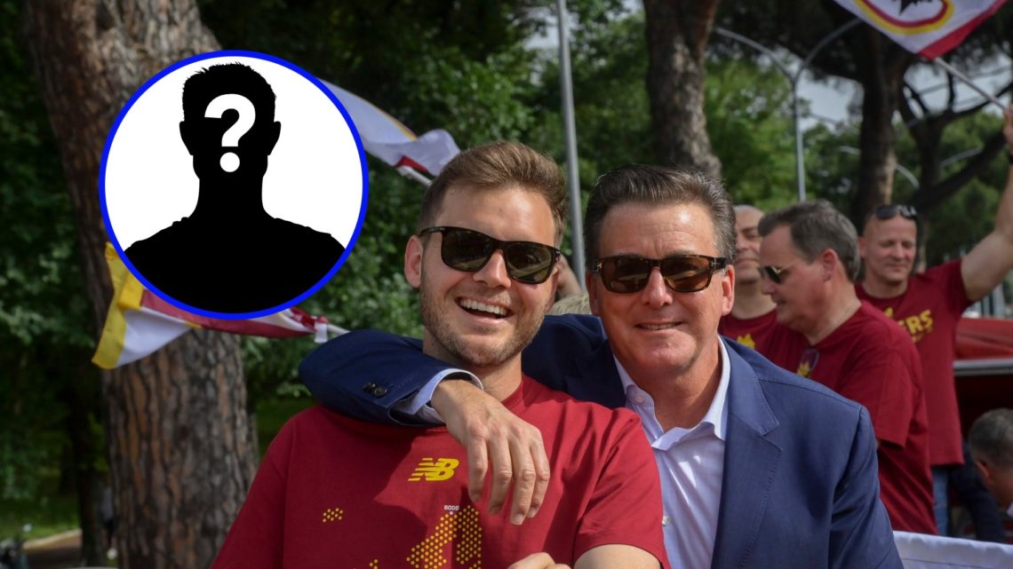Dan Friedkin and Ryan Friedkin celebrate AS Roma's Europa Conference League victory.