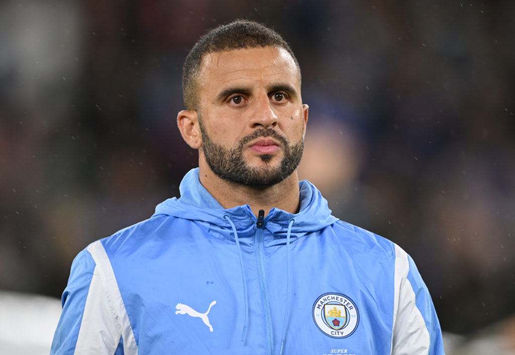 Kyle Walker before Champions League tie of Manchester City v FK Crvena zvezda.