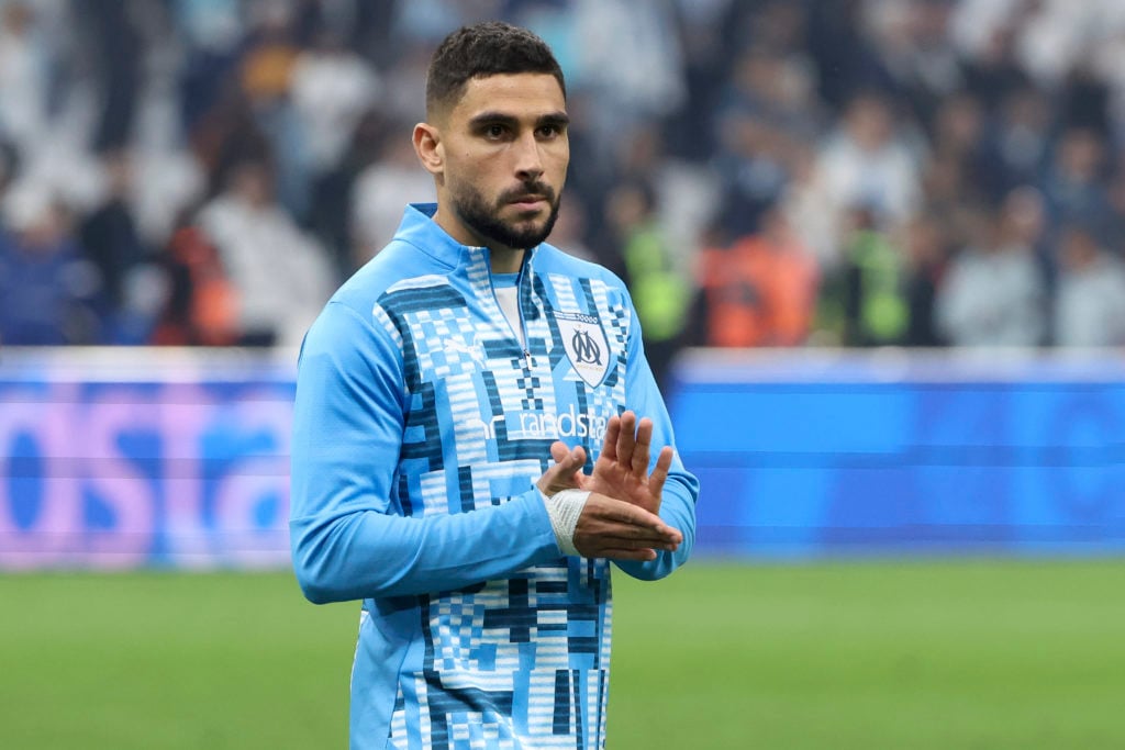 Neal Maupay warms up for Marseille.