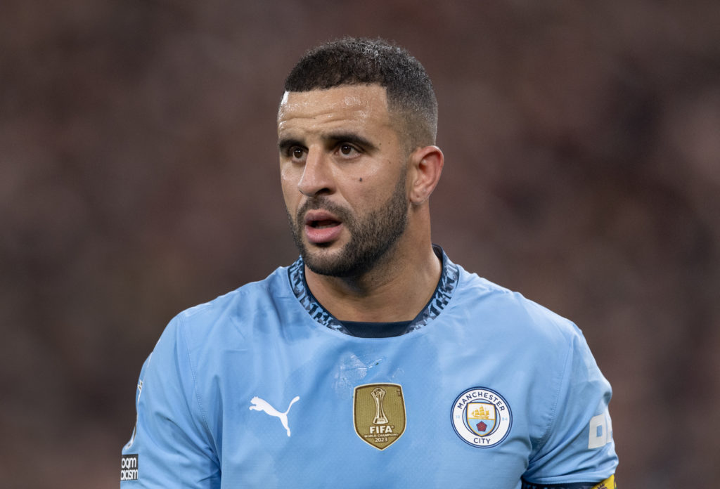 Kyle Walker of Manchester City during the Premier League match against Liverpool.