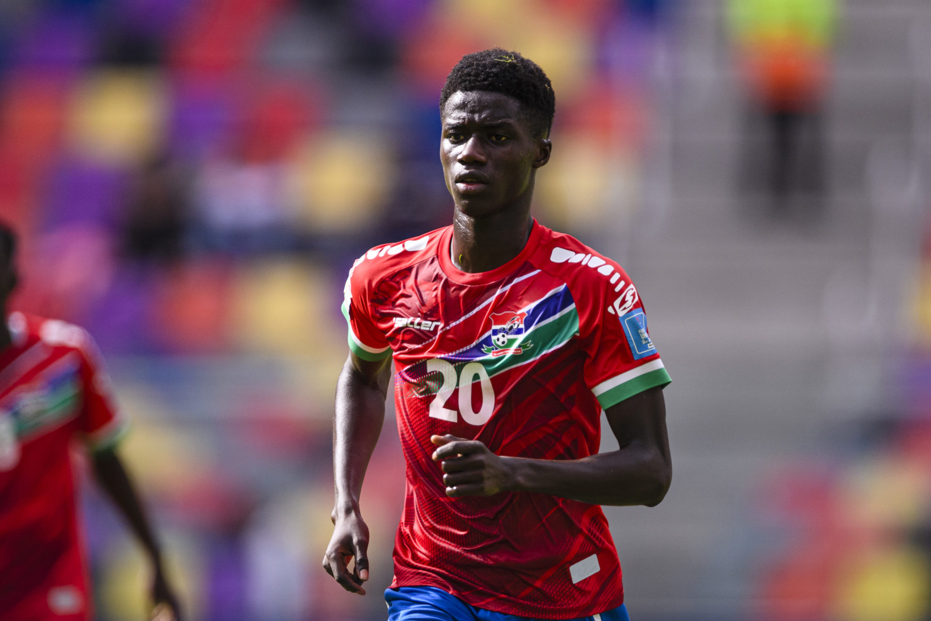 Adama Bojang of Gambia in action during the FIFA U-20 World Cup.