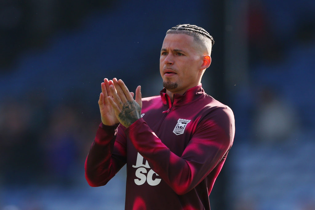 Ipswich Town midfielder Kalvin Phillips applauds the fans.