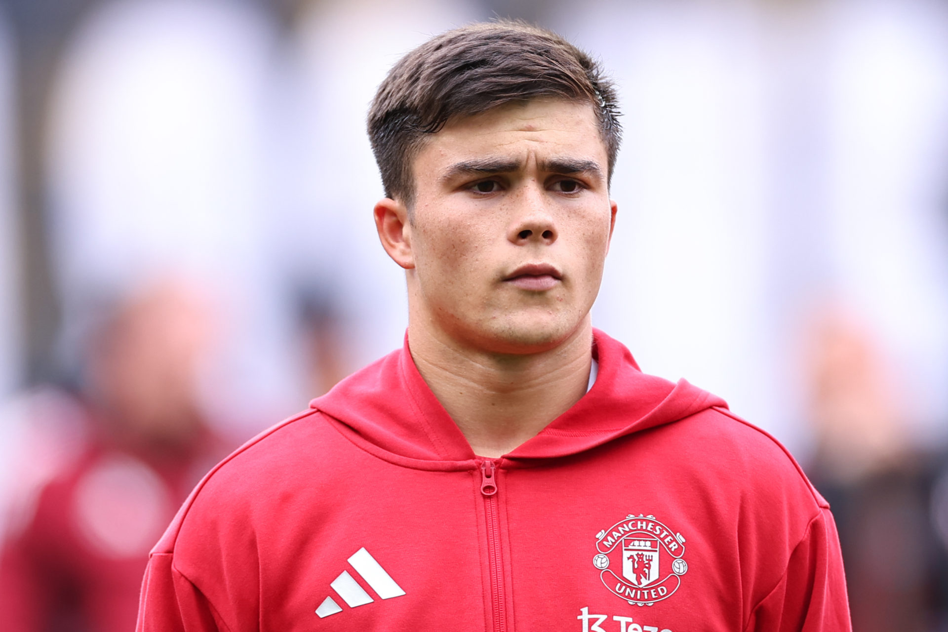 Harry Amass of Manchester United during the Premier League match against Newcastle United FC and Manchester United at St James' Park.