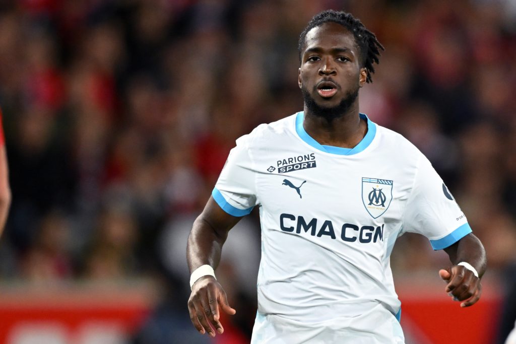 Jonathan Rowe in action for Olympique de Marseille vs Lille.