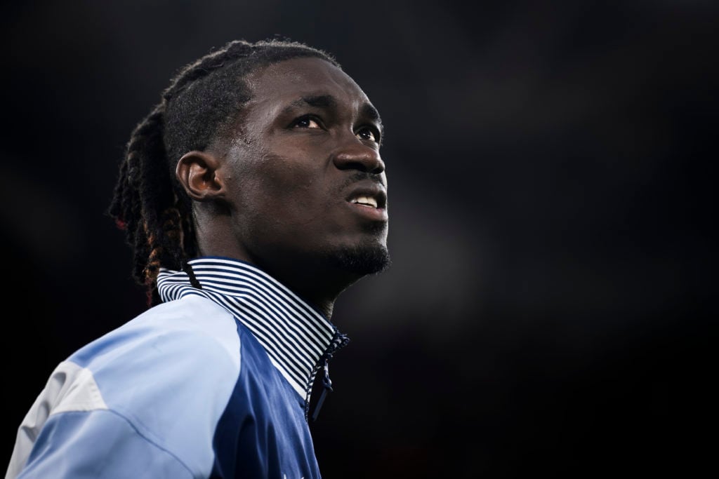 Yves Bissouma of Tottenham Hotspur FC looks on prior to the Europa League final vs Manchester United.