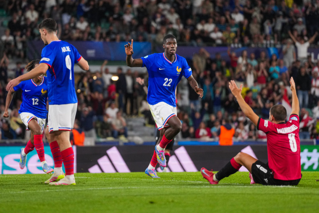Thierno Barry playing for France U21s.
