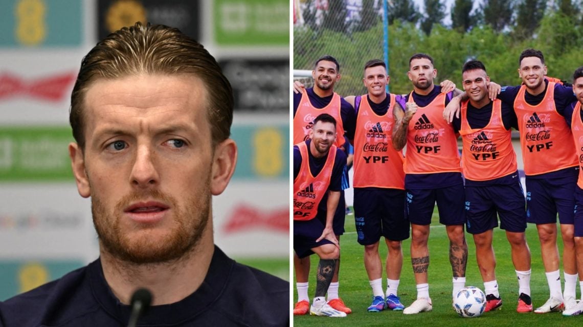 Argentina goalkeeper Walter Benitez. Everton star Jordan Pickford.