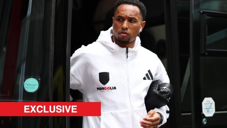 Impending Everton signing Kenny Tete. Inset of exclusive banner.