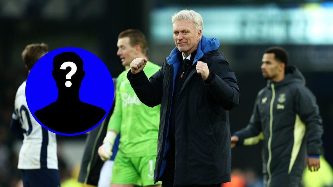 David Moyes celebrates following Everton's victory over Tottenham Hotspur.