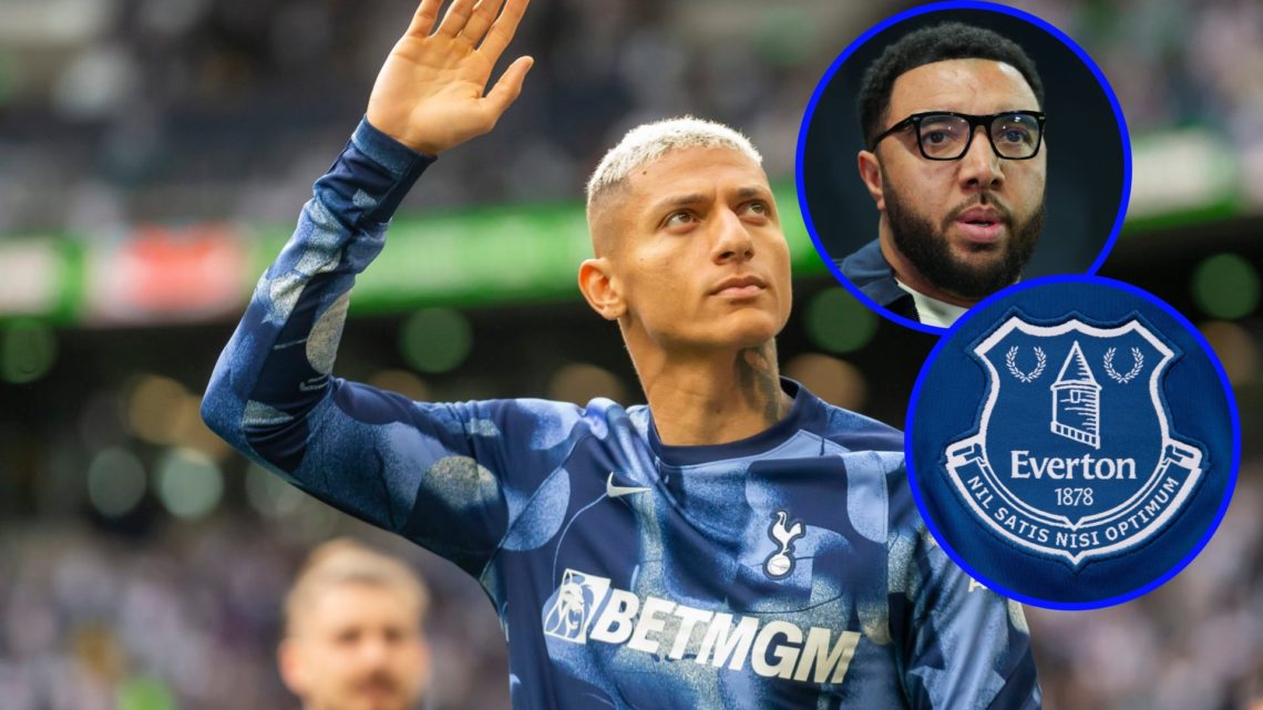 Richarlison waves at the Tottenham Hotspur fans following their defeat against Brighton & Hove Albion.