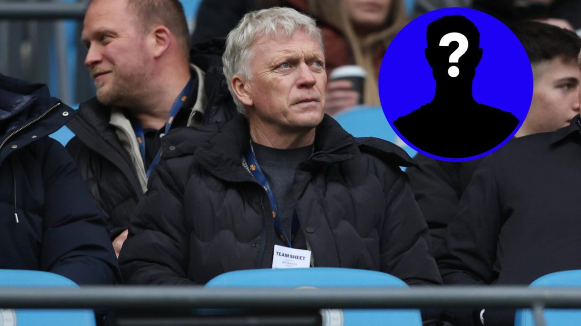 David Moyes watches on from the stands at the Etihad Stadium.