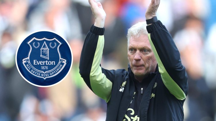 David Moyes, Manager of Everton, applauds the fans following the Premier League match between Newcastle United FC and Everton FC. Inset: the Everto...