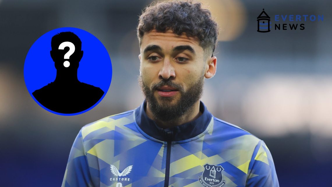 Dominic Calvert-Lewin warms up ahead of Everton's away game against Nottingham Forest.