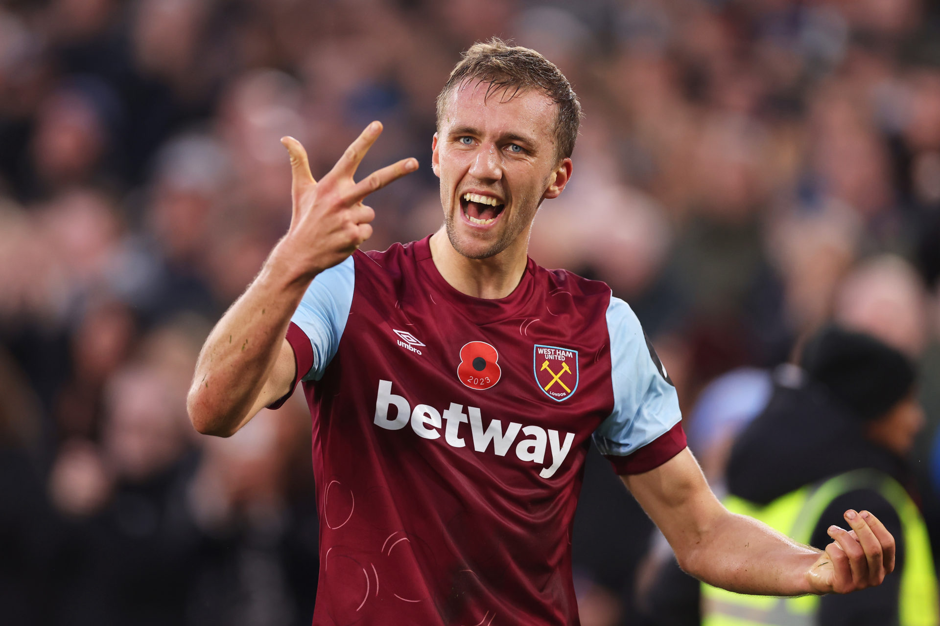 West Ham United midfielder Tomas Soucek.