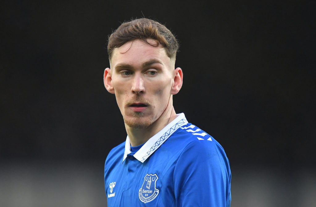 James Garner playing for Everton.