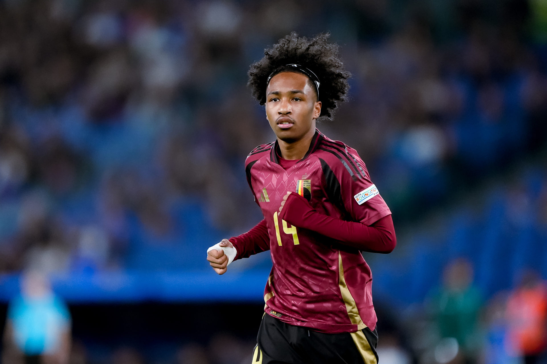 Malick Fofana playing for Belgium.