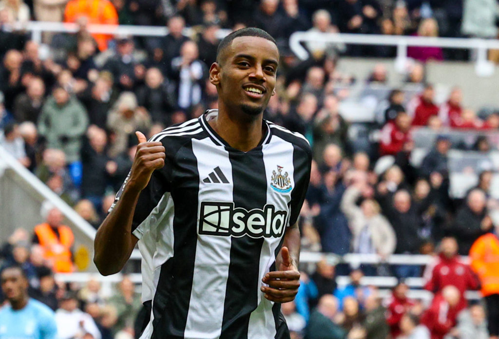 Newcastle United striker Alexander Isak after scoring against Nottingham Forest.