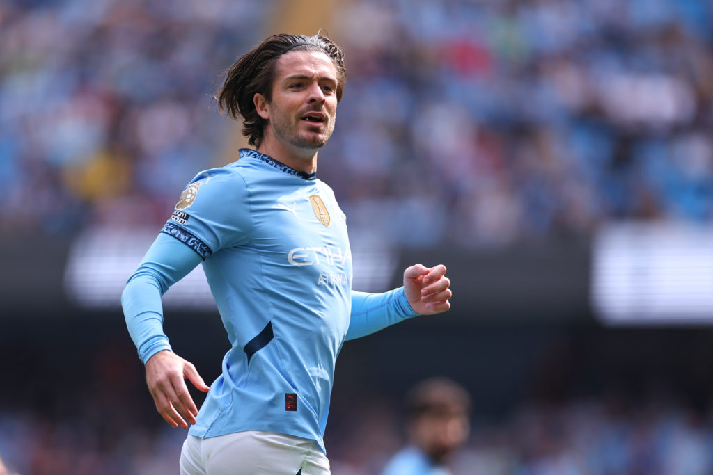 Jack Grealish playing for Manchester City.
