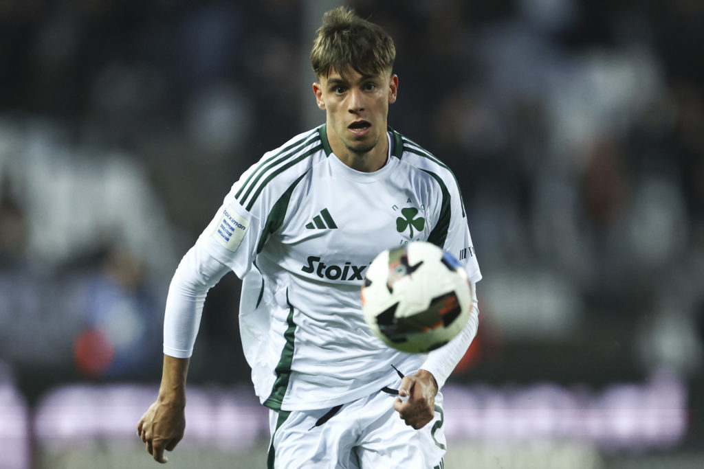 Panathinaikos player Yorgos Vagiannidis in action.