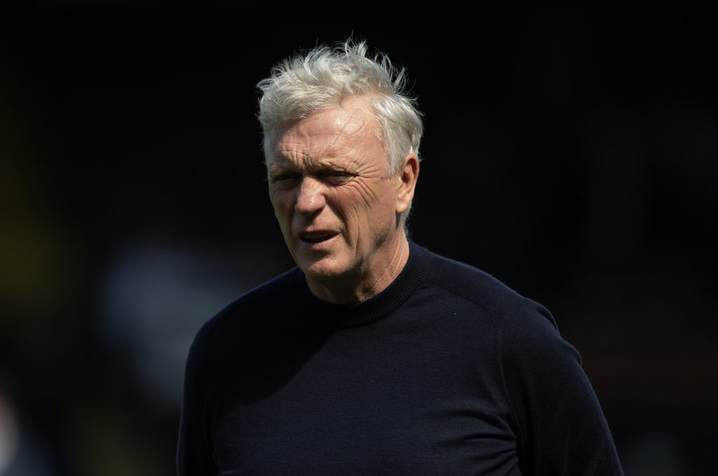 Everton boss David Moyes looks on during Premier League game against Fulham.
