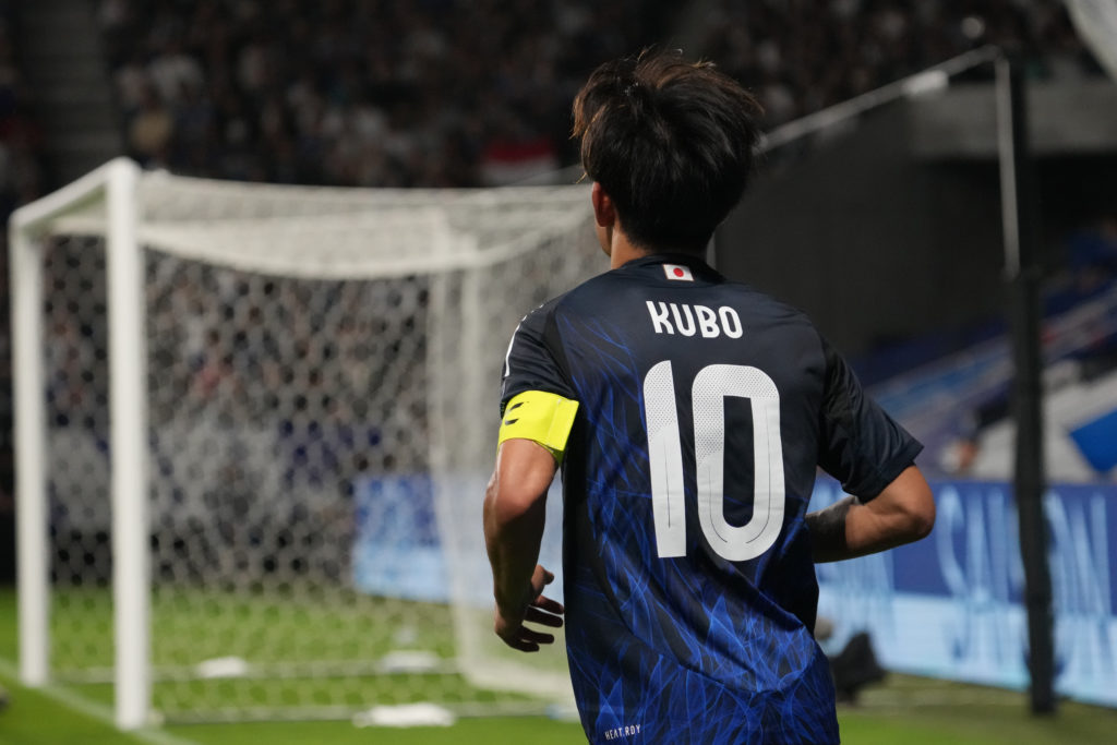 Back of Takefusa Kubo during Japan vs Indonesia.