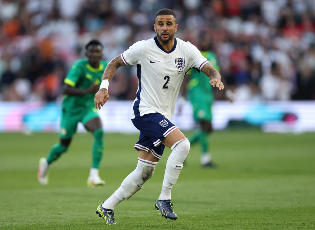 Kyle Walker in action for England against Senegal.