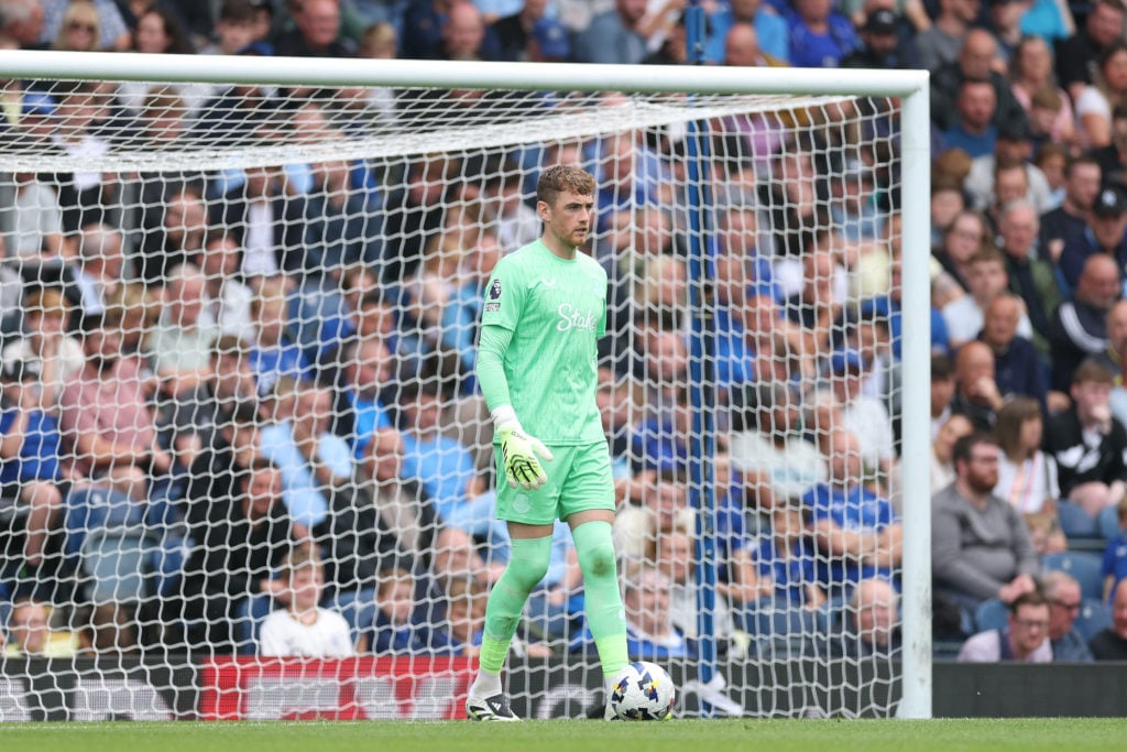 Mark Travers playing for Everton in pre-season.