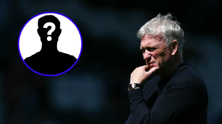 Everton manager David Moyes looks on pensively (right), mystery player (inset)