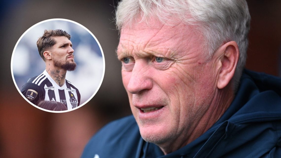 Everton manager David Moyes. Inset of Lyanco.