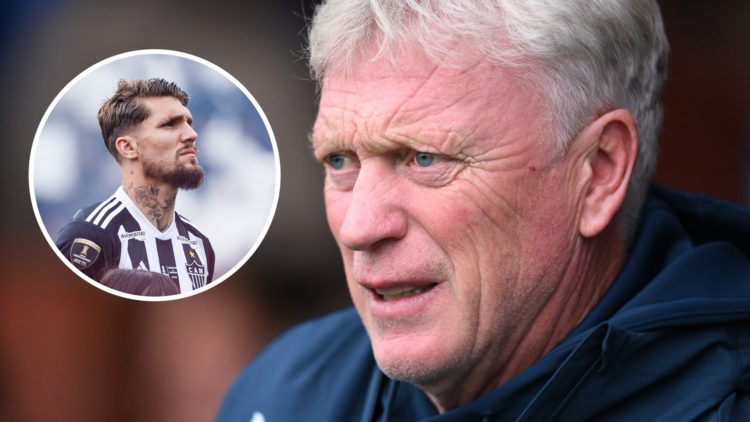 Everton manager David Moyes. Inset of Lyanco.
