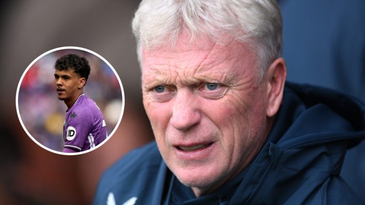 Everton manager David Moyes. Inset of Adam Aznou.