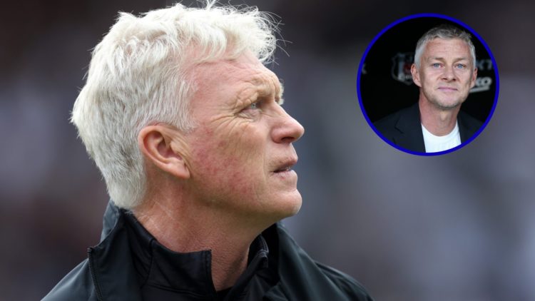 Everton manager David Moyes in 2025. Inset, Ole Gunnar Solskjaer as Besiktas manager.